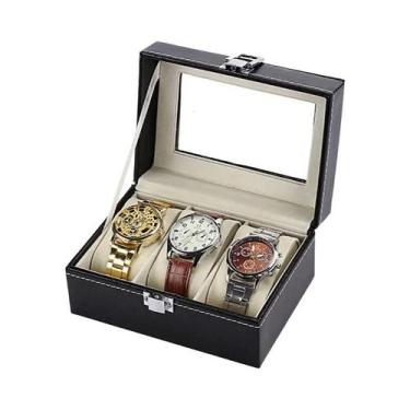 Imagem de Caixa Organizadora De Relógios Em Couro PU Com 2-12 Compartimentos, Es