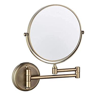 Imagem de CZCZC Espelho de maquiagem Espelho de penteadeira de banheiro, espelho de beleza, espelho montado na parede, espelho de maquiagem, ampliação dobrável, dupla face, para banheiro de hotel, espelho