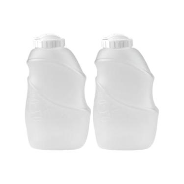 Imagem de Kit 2 Garrafas/Jarras para Água e Suco 2 Litros – Tampa Higiênica – Plástico Resistente – Branco