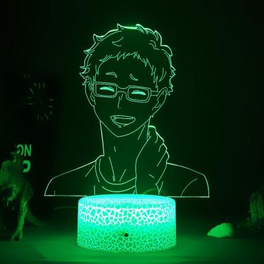 Imagem de Luz noturna LED 3D com mudança de cor de Kei Tsukishima de Haikyuu