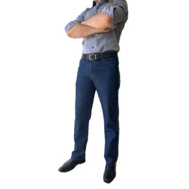 Imagem de Calça Masculina Rural Jeans Azul Reforçada Trabalho Pesado - JB Soluçõ