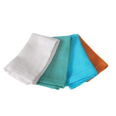 Imagem de Pano Chão Colorido Grande Resistente 77x37 100% Algodão Super Absorvente (04 Unidades)