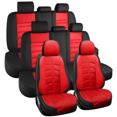 Imagem de Capa de assento de carro 7 assentos para Dodge Durango 2004-2025, capa de assento durável resistente ao desgaste à prova d'água, respirável sem odor, acessórios interiores de carro de couro premium (7