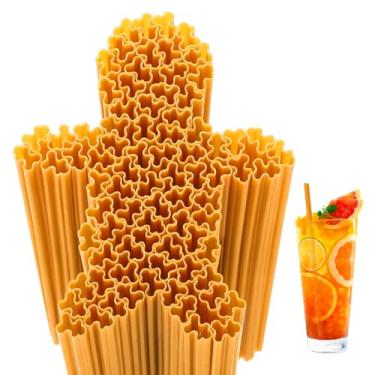 Imagem de Potchen 150 Palhinhas de Plástico de Natal em Forma de Homem Canudos Descartáveis para Coquetel Festa de Natal Artigos de Festa de Aniversário (Cáqui)