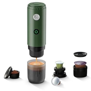 Imagem de BENFUCHEN Máquina de café expresso elétrica portátil para cápsula Nespresso, cafeteira de viagem com café moído para acampamento, trailer, caminhadas, escritório, cafeteira autoaquecida com USB-C