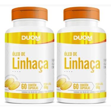 Imagem de Óleo de Linhaça 60cps 1000mg Duom  Kit 2 Frascos