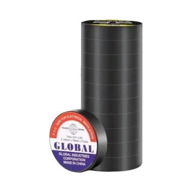 Imagem de Fita Isolante Elétrica PVC Autoadesiva Preta, Resistente Ao Calor, Fit