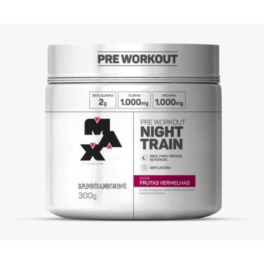 Imagem de Pre Treino Night Train Frutas Vermelhas 300g Max Titanium-Unissex