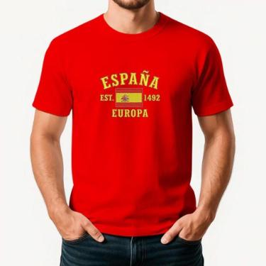 Imagem de Camiseta Masculina ESPANHA Exclusiva Algodão Premium-Masculino