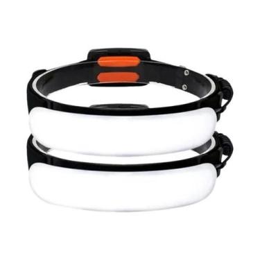 Imagem de Lanterna De Cabeça COB Recarregável USB Com Bateria Integrada De 5000-