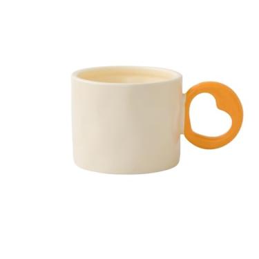 Imagem de Xícaras de café Caneca de café cerâmica Love Handle para uso doméstico, caneca para presente casal