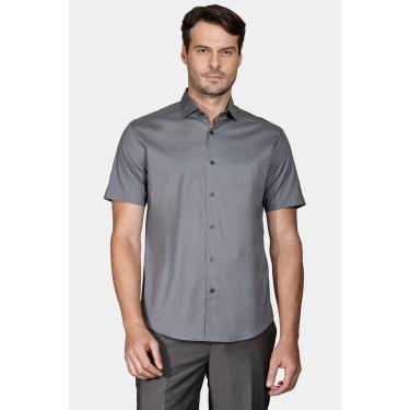 Imagem de Camisa Aramis Slim Tricoline Stretch Chumbo-Masculino