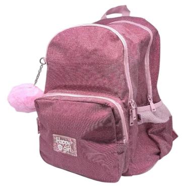 Imagem de Mochila Juvenil Menina Brilho Pompom Moderna Chenson-Feminino