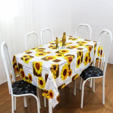 Imagem de Toalha de Mesa Térmica Impermeável Estampada Retangular 06 Lugares - T