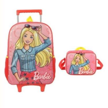 Imagem de Kit Mochila de Rodinha Luxcel Barbie 38182-Feminino