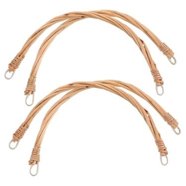 Imagem de Yardwe 4 peças de substituição de alça de cesta de piquenique de vime durável para artesanato DIY fácil instalação, compatível com várias cestas de vime, acessórios elegantes ao ar livre