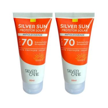 Imagem de Kit 2 Protetor Solar Facial Antioleosideade FPS 70 - SIlver Care