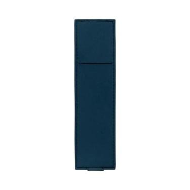 Imagem de Estojo De Caneta De Couro PU Fashionável Com Fivela Elástica Para Escr