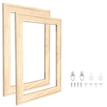 Imagem de PHOENIX Barras esticadoras de lona, pacote com 2 kits de molduras de tela DIY de 30 x 40 cm, moldura de madeira de pinho para pinturas a óleo, impressões, pintura por números e pôsteres