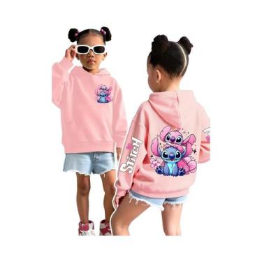 Imagem de Moletom Com Capuz Para Meninas Disney Stitch Angel Monster Com Bolso, 