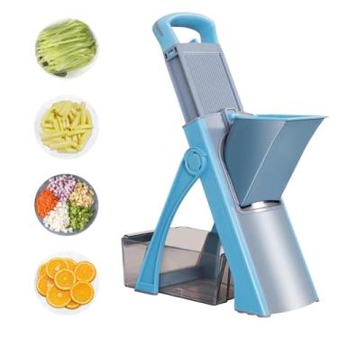 Imagem de Cortador De Legumes - Utensílios de Cozinha Ajustáveis, Dobráveis e Antiferrugem | Fatiador E Picador De Legumes Antiderrapante | Para Casa Apartamento Piquenique Culinária Batata Limão Cenoura Tomate