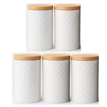 Imagem de Kit 5 Pote Organizadores De Café Porta Alimento Para Cozinha - AMIGOLD