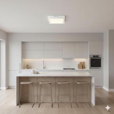 Imagem de Painel Plafon Led 20x20 Sobrepor 18w Quadrado Luminária Teto Bivolt Ca