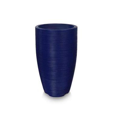 Imagem de Vaso De Planta 60X38 Redondo Decorativo De Polietileno Azul