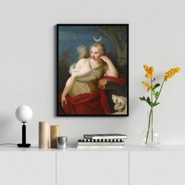 Imagem de Quadro Decorativo Artemis 33x24cm - Madeira Branca com Vidro