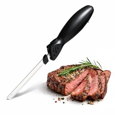 Imagem de COOK WITH COLOR Faca elétrica de 100 W, duas lâminas para corte versátil, precisão e conveniência para sua cozinha, 5 x 5 x 42 cm, preta