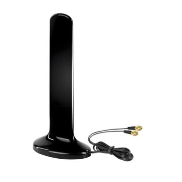 Imagem de Antena externa WiFi 7 WiFi 6 6E base magnética de banda tripla antena de substituição para PC desktop computador jogos placa-mãe melhoria da cobertura de sinal alcance e estabilidade Slinkdsco