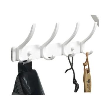 Imagem de Cabideiro De Parede Sem Furos Com Ganchos Para Roupas E Roupões, Para 