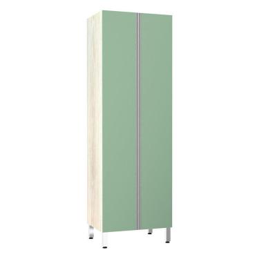 Imagem de Paneleiro 70Cm Duplo 2 Portas Lis Legno Crema Com Verde Jade