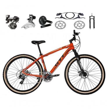 Imagem de Bicicleta Aro 29 Gti Roma Shimano Altus 24v Freio Disco Hidráulico Garfo Trava - Laranja Tam.17