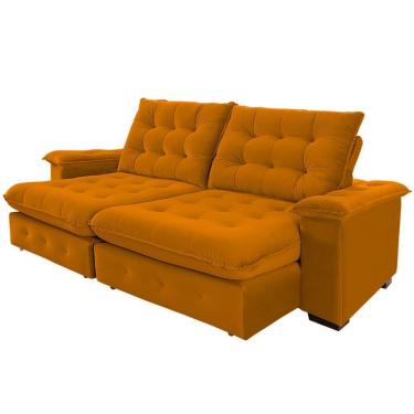 Imagem de Sofá 3 Lugares Coliseu 2.30m Retrátil E Reclinável Super Pillow - Terra