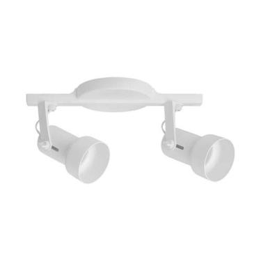 Imagem de Trilho Spot Caneca Branco 2 Spots E27 - 30cm Comprimento - Iluminação Residencial