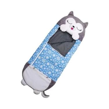 Imagem de Saco De Dormir De Pelúcia Infantil Com Almofada De Boneca Para Meninos