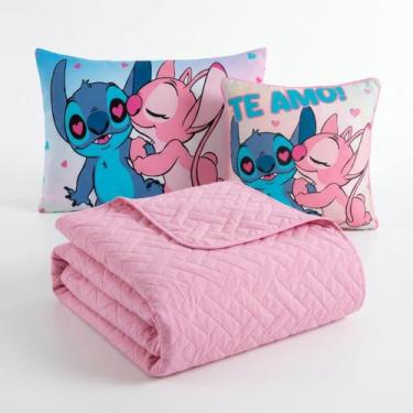 Imagem de Colcha Cobre Leito Roupa Cama Solteiro 5 Pçs Matelado Sleep Quarto Men