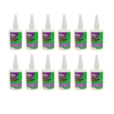 Imagem de 12Un Cola Adesivo Instantânea Ultrarrápido Afix 100Gr