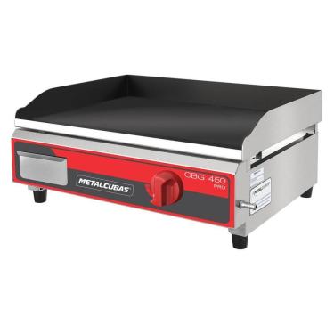 Imagem de Chapa Bifeteira Profissional A Gás Metalcubas Cbg450 Pro Chapa 9,5mm 45x45cm Inox 12030g(10352)
