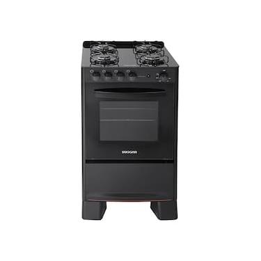 Imagem de Fogão de Piso Suggar 4 Bocas com Mesa de Vidro Cook Glass Preto FGVCG410PT – Bivolt