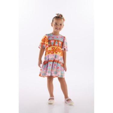 Imagem de Vestido Infantil em Algodão Três e Já-Feminino