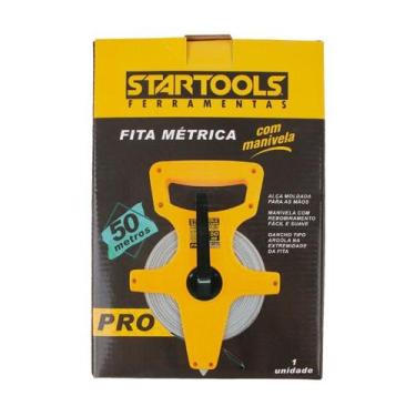 Imagem de Fita Métrica com Manivela e Alça 50 Metros - Amarela - STARTOOLS