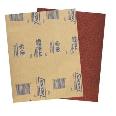 Imagem de Kit 10 Lixas Para Massa  80 Norton