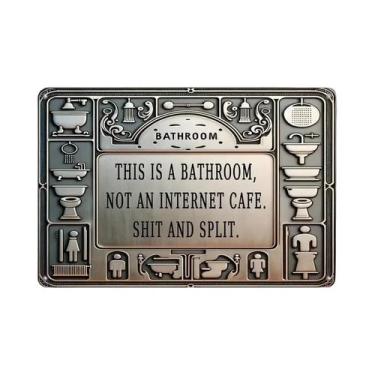 Imagem de Placa Decorativa De Metal Retrô Para Parede: Arte Visual Para Bares, C