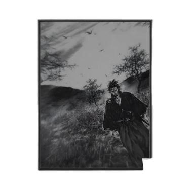 Imagem de Pôster Vintage Japonês Samurai Vagabond Sem Moldura Em Papel Kraft Par