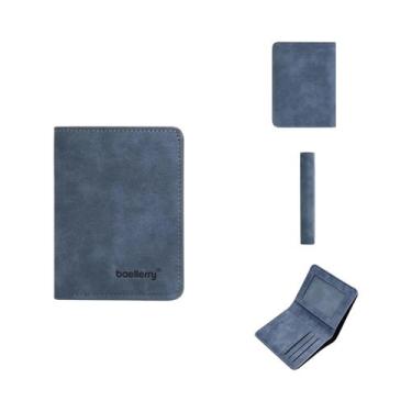 Imagem de Carteira Masculina Fina De Couro, Porta-cartões Multifuncional, Cartei