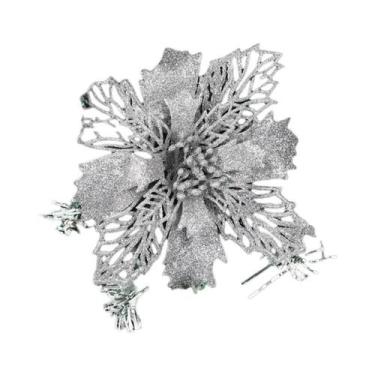 Imagem de Flores Artificiais Ocas Com Glitter Multicoloridas De 15CM Para Decora