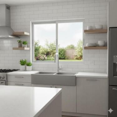 Imagem de Janela de Correr 2 Folhas Max Alumínio Branco 120x150 Linha 25 - Breco