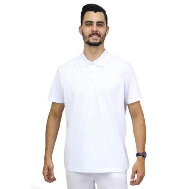 Imagem de Camisa masculina polo - Demorgan Uniformes, Branco, P